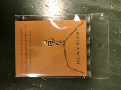 G-sleutel ketting zilver