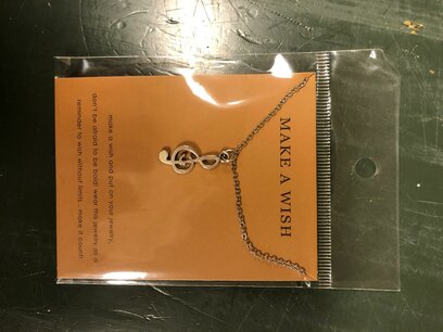 G-sleutel ketting zilver