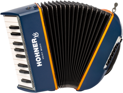 HOHNER Accordeon, XS, Blauw-Oranje, voor beginner HOHNER Accordeon, XS, Blauw-Oranje, voor beginner