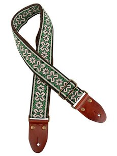 Gitaarband, Jacquardweefsel,groen/wit Gitaarband, Jacquardweefsel,groen/wit