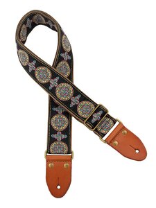 Gitaarband, Jacquardweefsel,zwart/rood