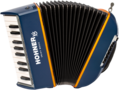 HOHNER Accordeon, XS, Blauw-Oranje, voor beginner